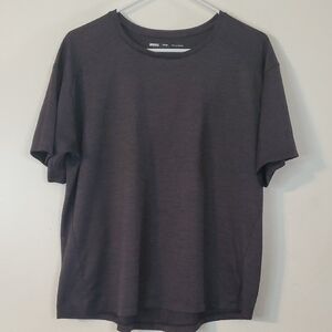 REI Co Op Womens Athleisure Top Size XL Shortsleeve Heathered Green Grey Hike